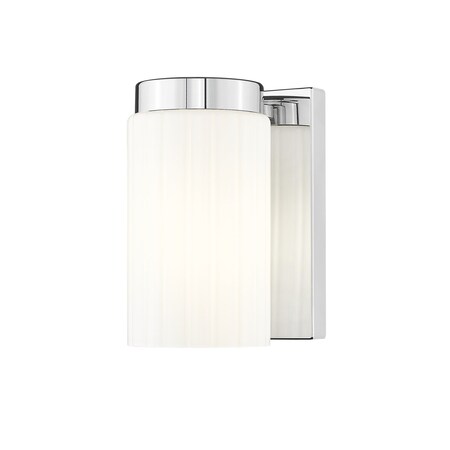 Z-Lite Burk 1 Light Wall Sconce, 4.25in. W x 7.25in. H, Chrome 746-1S-CH